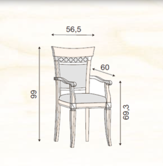 КРЕСЛО PALAZZO DUCALE 71CI62