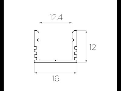 Алюминиевый профиль 4L-1612-S ANOD