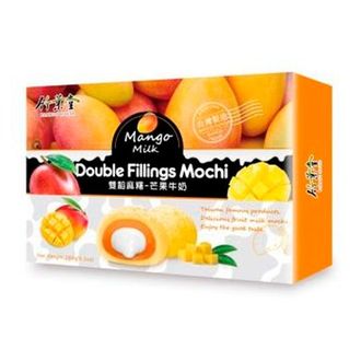 Японское рисовое пироженое моти Double Fillings Mochi "Манго с молоком" 180гр.