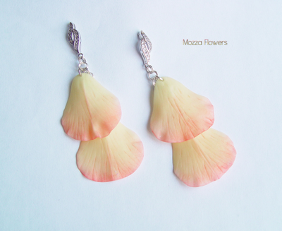 Серьги "Лепестками роз...". ЕСТЬ В НАЛИЧИИ.