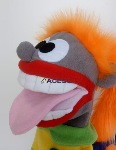 Логопедическая кукла-перчатка Пеппи большая (управляется рот и язык), 40 см