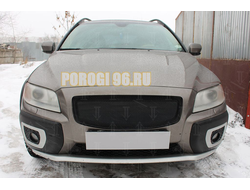 Защита радиатора Volvo XC70 II 2013-2016 black низ с парктроником PREMIUM