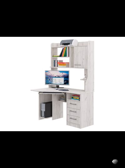 СК-25 угловой компьютерный стол с надстройкой Крафт светлый