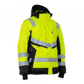 Зимняя сигнальная куртка BRODEKS KW 216, желтый/черный