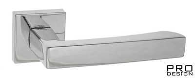 Дверная ручка на квадратном основании Fratelli Cattini "HAMMER" 8-CR полированный хром