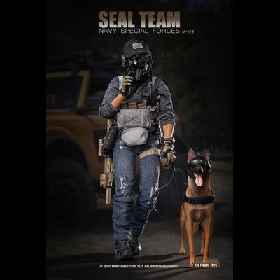 Американский морской котик с собакой - КОЛЛЕКЦИОННАЯ ФИГУРКА 1/6 SEAL TEAM NAVY SPECIAL FORCES (M029) - MINITIMES
