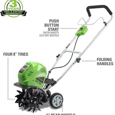 Культиватор Greenworks G40TL