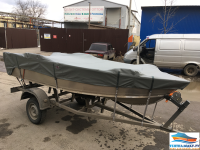 Тент на лодку РИВЕРБОТ 390 С КРЕНОЛИНАМИ