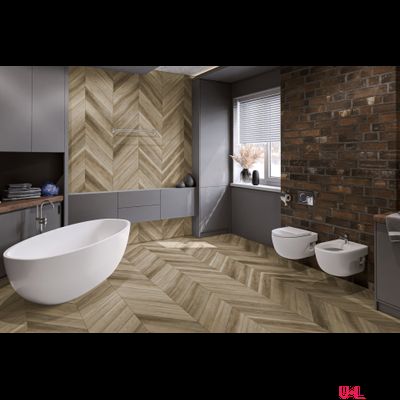 Кварцвиниловая плитка Damy Floor Chevron LVT Амбуаз / Amboise DF06-Ch-LVT 43 класс толщина 2.5 мм с фаской клеевая 3.048 м2