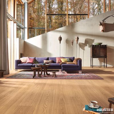 Паркетная доска Meister Дуб Натур Чистый 8906 HD400L