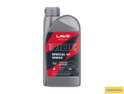 Моторное масло для мотоциклов RIDE SPECIAL 4Т 10W40 SN LAVR MOTOLINE, 1 л / Ln7747