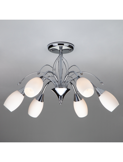 Люстра потолочная хром со стеклянными плафонами Ginevra 190433
