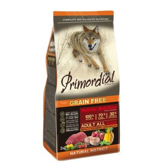 Primordial Grain Free Adult Buffalo & Mackerel беззерновой корм с буйволом и макрелью (скумбрия) для взрослых собак всех пород 1 кг (упаковка на развес)