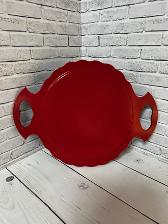 Поднос фигурный Хохлома 35*26 см с ручками