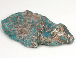 Бирюза с пиритом, необработанный, дикий образец, США, Аризона (53*28*5 мм, 7,7 г) №37597