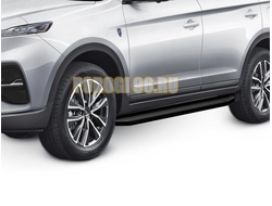 Пороги Black-Premium для JAC S7 2020-