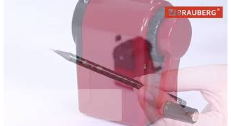 Точилка механическая BRAUBERG "JET", металлический механизм, черный/бордовый, 222517