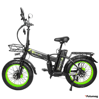Электровелосипед SYCCYBA H1 (F10) DUAL 20AH зеленый