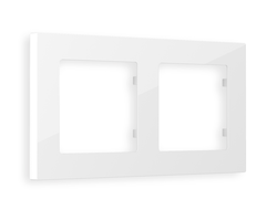 Рамка 2-ая Белый глянец, коллекция TECHNO - Ambrella Volt - ALFA