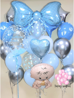 set-1-vypiska-iz-roddoma-malchik+доставка Краснодар, шарики с гелием недорого, спасибо за внука