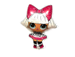 Фольгированный шар "Кукла ЛОЛ (LOL), Роскошная Дива"