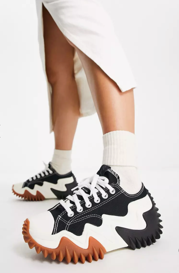 черные низкие кеды converse run star motion platform