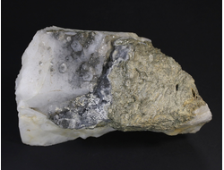 Пирит на кварце, коллекционный образец (156*103*92 мм, 1373 г) №5426