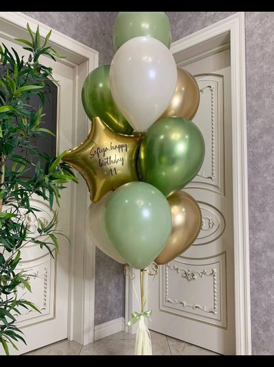 Фонтан оливково-золотой