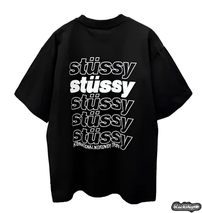 Футболка Stussy International Black (S, M, L, XL)