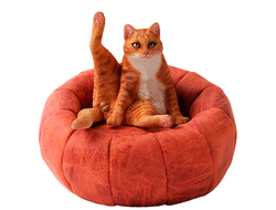 Котик на пуфике (рыжий) - Коллекционная ФИГУРКА 1/6 scale lazy cat 4.0 (JXK056B) - JXK