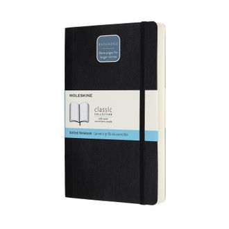 Блокнот Moleskine Expanded Soft (в точку), Large, черный