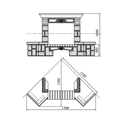 Bolero SR (угловая) с каменной балкой, универсальная