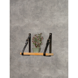 (ПУП1300) Полка настенная "Martrix" на ремнях с пряжкой (в ассортименте)