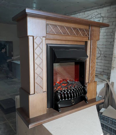 Электрический камин Оливия AO с очагом Fobos