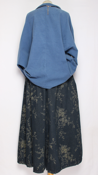 Рубашка "Вельвет хомут роза" коралл, джинс до р.56