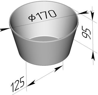 Хлебная форма Л17А (170 х 125 х 95 мм)