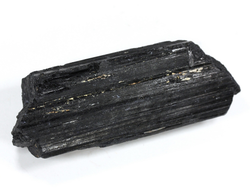 Турмалин чёрный (шерл), кристалл необработанный, Бразилия (81*30*24 мм, 120 г) №37621