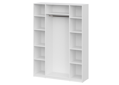 ШК 5 1600 шкаф четырехстворчатый распашной с антресолью Белый текстурный