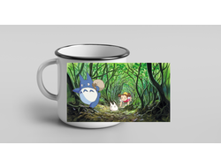 Кружка металлическая эмалированная Мой сосед Тоторо, Totoro №4