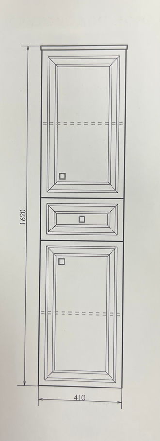 Шкаф-колонна "Феррара-40" белый глянец