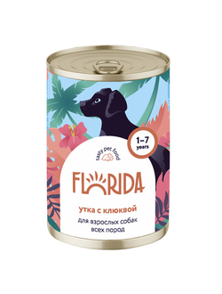 Florida (Флорида) влажный корм (консерва) для собак с уткой и клюквой, 400 г