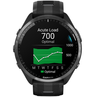 Умные часы Garmin Forerunner 965 Black / Powder Gray DLC Titanium