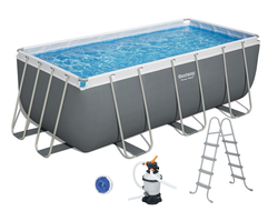 Прямоугольный каркасный бассейн Bestway Power Steel 412х201х122 см (56457)