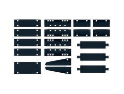 TP2, Комплект оригинальных панелей LEGO Technic #2 18 шт., Black