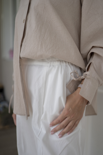 рубашка "Летучая мышь" бежевая