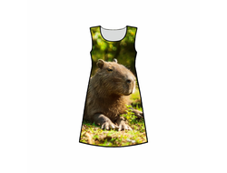 Платье 3D с полной запечаткой Капибара, Kapibara-san №4