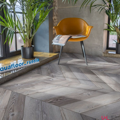 Кварцвиниловая плитка Aquafloor Parquet Chevron Glue AF2552PGCh 43 класс толщина 2.5 мм с фаской клеевая 3.18 м2