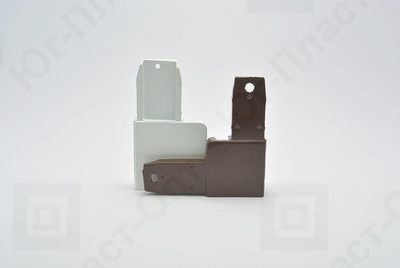 Уголок москитной сетки большой коричневый/белый