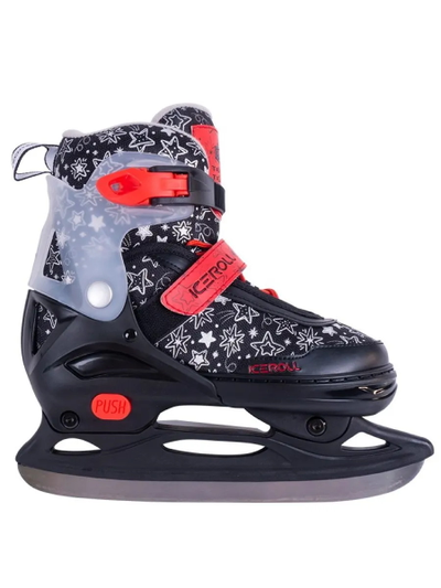 Подростковые раздвижные коньки Iceroll красно‑чёрные 35–38 M