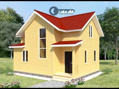 ДЖ-07 ГАБАРИТНЫЕ РАЗМЕРЫ: (8Х6М) 1,5 ЭТАЖА, ОБЩАЯ ПЛОЩАДЬ: 92М²